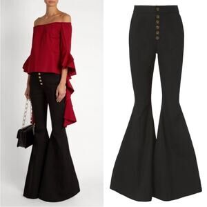 Ellery ophelia wide leg flare black Sz 27